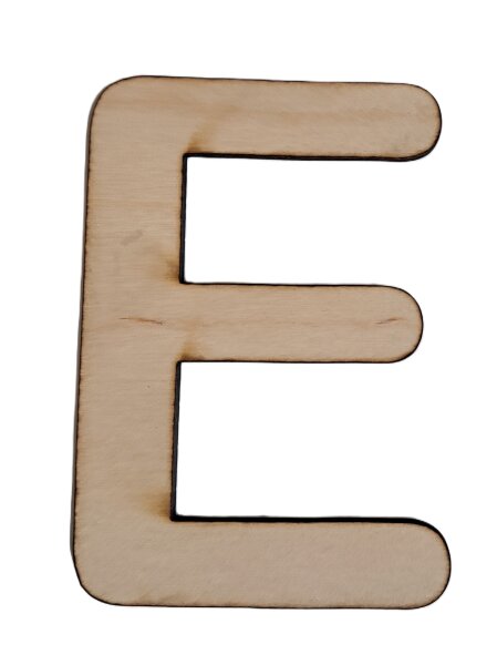 Buchstabe E groß Birkenholz